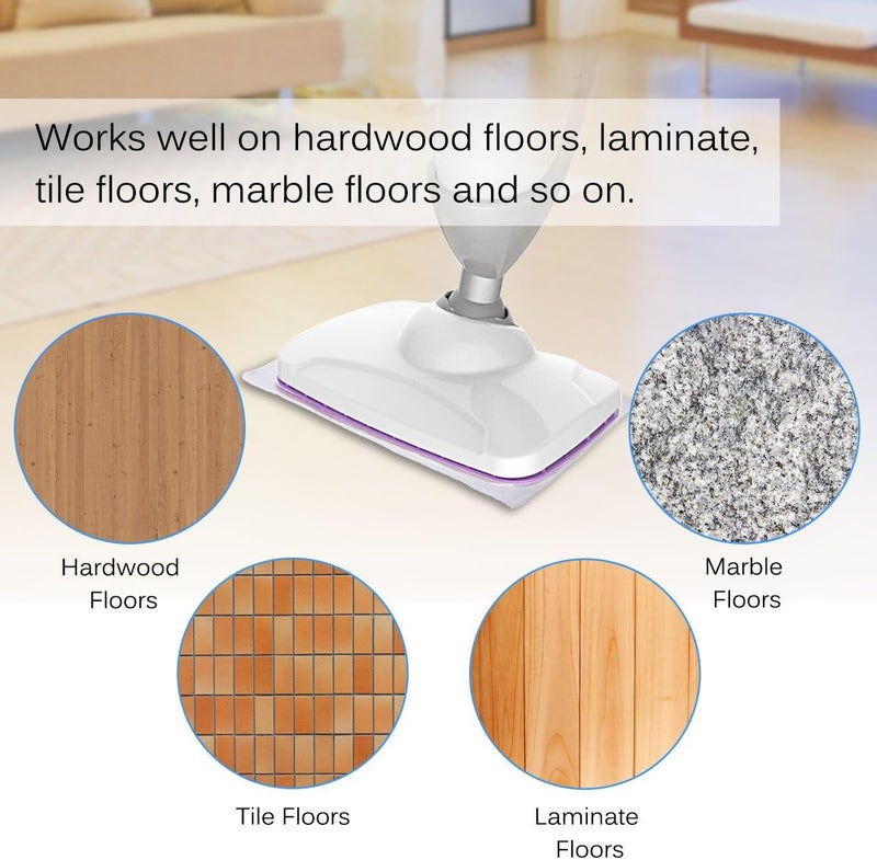 KEEPOW Steam Mop Pads Compatible with Light n Easy S3101 S7326 S3601 7688ANB 7688ANW 7618ANB 7618ANW Steam Cleaner(6 Pack) - Image 4